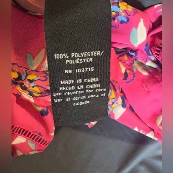 Zac and Rachel Size L Floral Dolman Balloon Sleeve Blouse - Picture 3 of 4